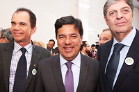 Renato Cunha, Presidente do SINDAÇÚCAR/PE com o Ministro da Educação, José Mendonça Filho e Alexandre Andrade Lima, Presidente da UNIDA, participando do jantar de posse da Presidente da FPA - Frente Parlamentar Agropecuária, Deputada Teresa Cristina, em Brasília, dia 21/fevereiro/2018