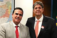 Reunião realizada em Brasília, onde trataram sobre Renovabio, Deputado Federal João Fernando Coutinho e Renato Cunha, Presidente do SINDAÇÚCAR/PE, dia 28/fevereiro/2018