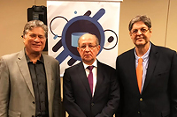 No Fórum Desafios da Regulação do Setor Elétrico no Horizonte 2019-2023, Renato Cunha, Presidente do SINDAÇÚCAR/PE com Luiz Otávio Koblitz da Koblitz Engenharia e Reive Barros, Presidente da EPE, no Auditório Rio Mar Trade Center, dia 18/maio/2018