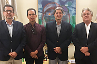Na Casa Civil do Governo do Estado de Pernambuco, Marcelo Canuto do Governo de Pernambuco, Alexandre Andrade Lima, Presidente da AFCPE, Renato Cunha, Presidente do SINDAÇÚCAR/PE e Secretário André Campos, dia 22/maio/2018