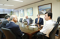 Renato Cunha, Presidente do SINDAÇÚCAR/PE e outros Representantes do Setor, em audiência com o Ministro de Minas e Energia, Fernando Bezerra Filho, sobre o Programa Renovabio, em Brasília, dia 16/novembro/2017