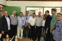 Renato Cunha, Presidente do SINDAÇÚCAR/PE, participando do início de moagem da COAF/Usina Cruangi, com as presenças do Governador do Estado de Pernambuco, Paulo Câmara, Deputados Tadeu Alencar, Aluizio Lessa e Antonio Morais, juntamente com a cadeia produtiva do setor sucroalcooleiro pernambucano, dia 25/agosto/2017